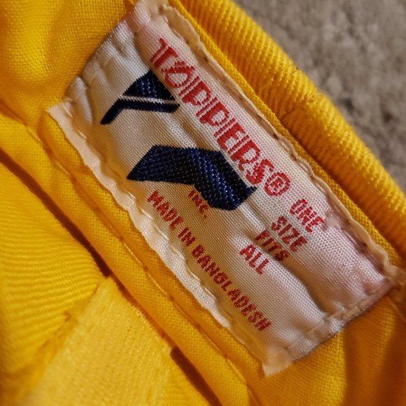 Vintage Toppers I Love Cat Machines Baseball Cap Hat Yellow Youth OS 1995 Retro - Picture 8 of 10